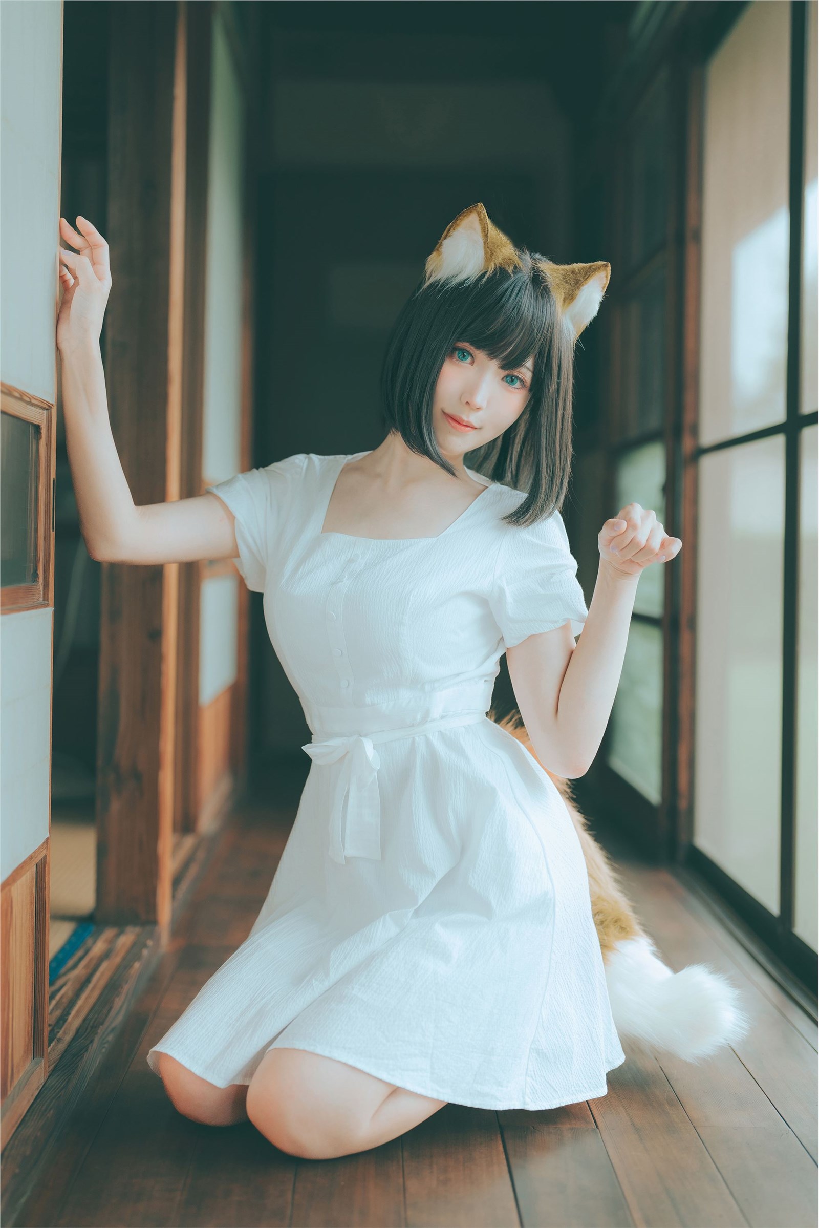ElyEE Vol.117 2023 July B-Dongitsune~White dress fox girl in white dress(35)